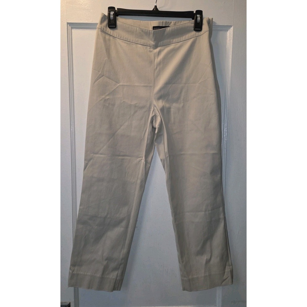 Banana Republic Lindsey Tan Beige Side Zip Stretch Dress Pants Womens Size 8